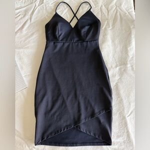 WINDSOR Deep Navy Glitter Strappy Dress - S